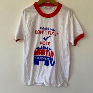 Vintage Political T-shirt Republican 1980s Jim Martin Jim Gardner Medium